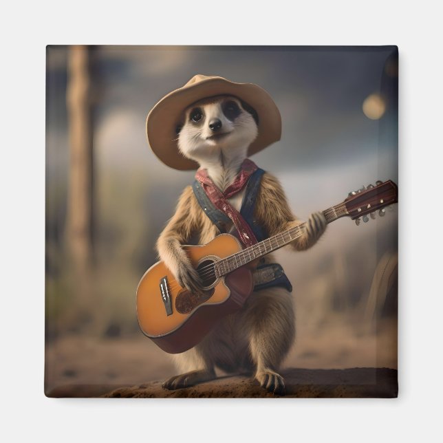 Meerkat Strumming A Country Lullaby,  Magnet (Front)