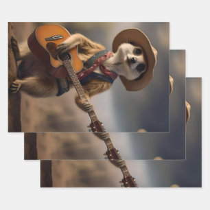 Meerkat Strumming A Country Lullaby,  Wrapping Paper Sheet