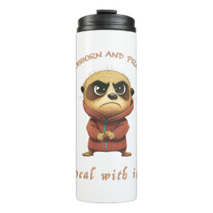 Meerkat Stubborn Deal With It Cute Adorable Funny  Thermal Tumbler
