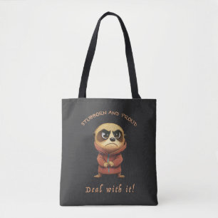 Meerkat Stubborn Deal With It Cute Adorable Funny Tote Bag