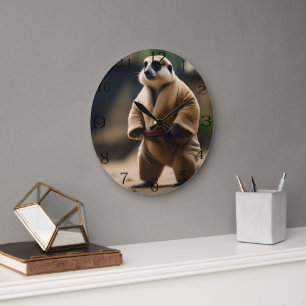 Meerkat Sumo Wrestler, Large Clock