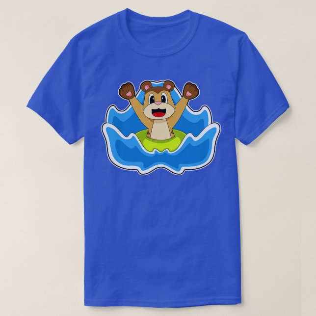 Meerkat Swimming Lifebuoy T-Shirt (Design Front)