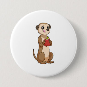 Meerkat with Apple 7.5 Cm Round Badge