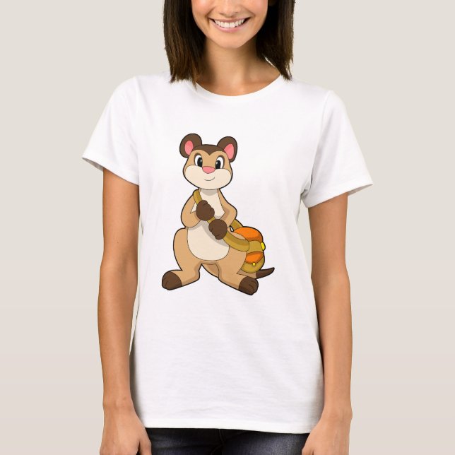Meerkat with Bag T-Shirt (Front)