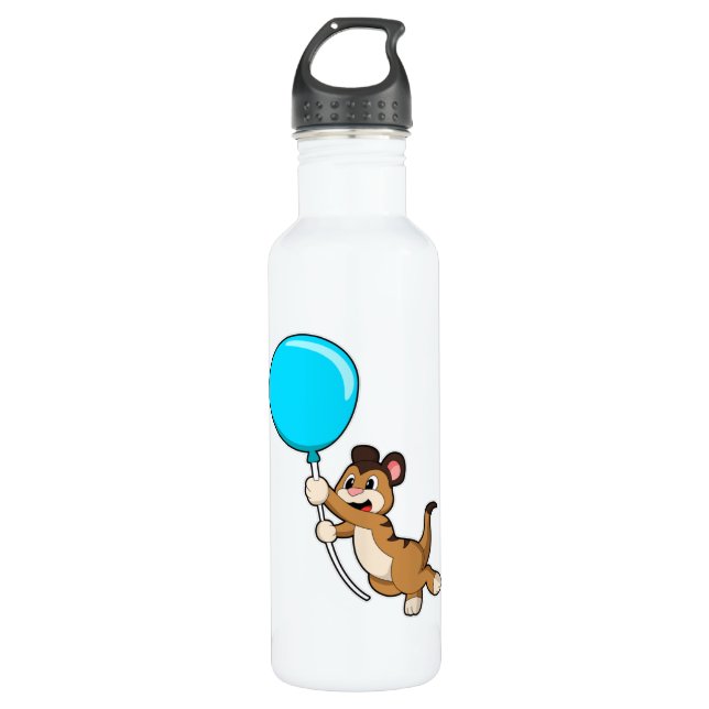 Meerkat with Balloon 710 Ml Water Bottle (Front)
