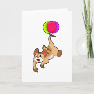 Meerkat with Balloon Card