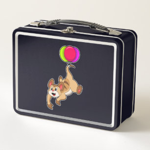 Meerkat with Balloon Metal Lunch Box