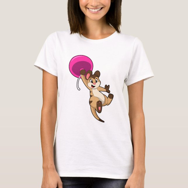 Meerkat with Balloon T-Shirt (Front)