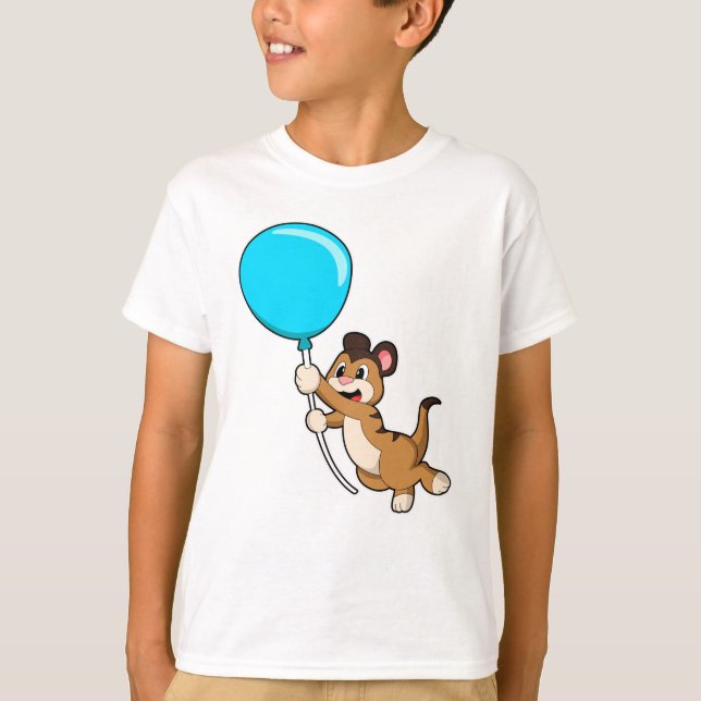Meerkat with Balloon T-Shirt (Front)