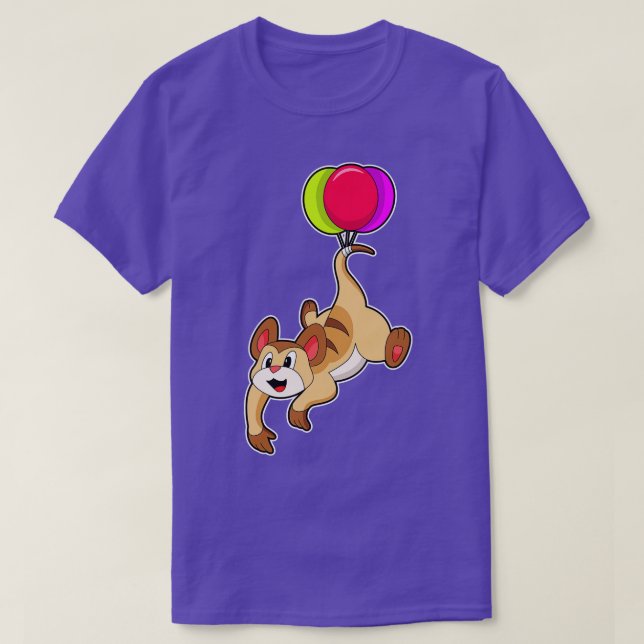 Meerkat with Balloon T-Shirt (Design Front)