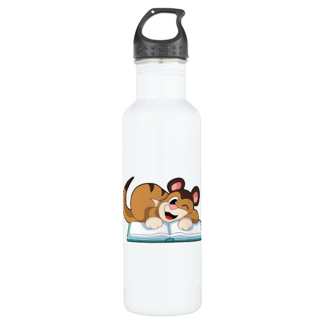 Meerkat with Book 710 Ml Water Bottle (Front)