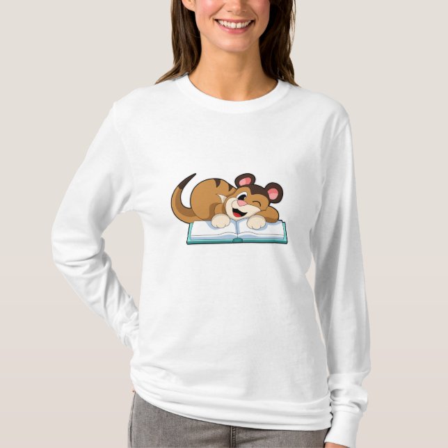 Meerkat with Book T-Shirt (Front)