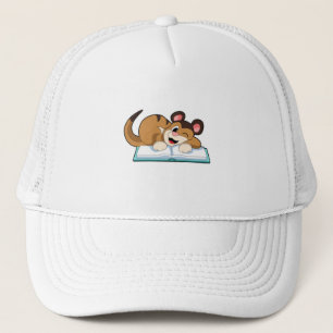 Meerkat with Book Trucker Hat