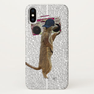 Meerkat with Boom Box Ghetto Blaster 2 iPhone X Case