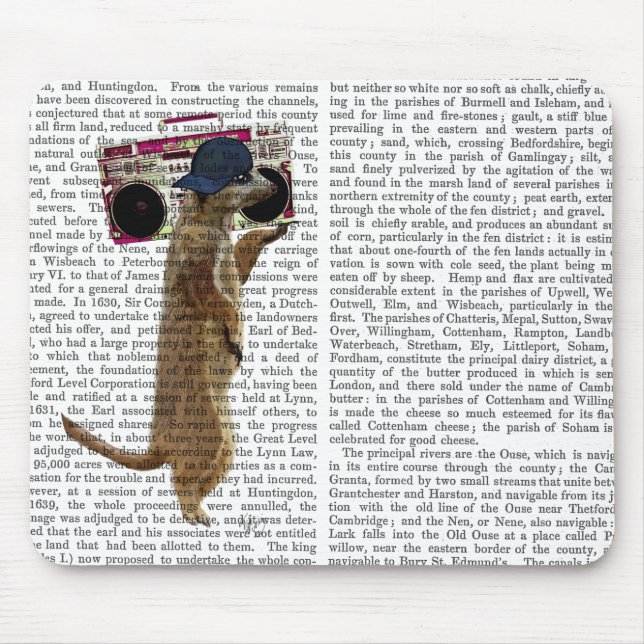 Meerkat with Boom Box Ghetto Blaster 2 Mouse Mat (Front)
