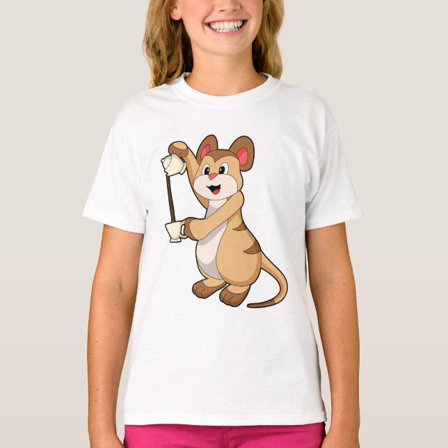 Meerkat with Coffee pot & Coffee.PNG T-Shirt (Front)