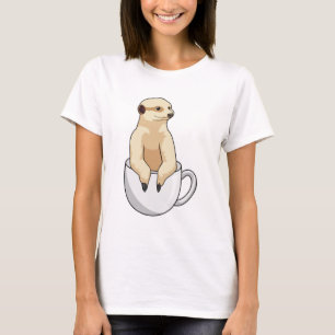 Meerkat with Cup of Coffee T-Shirt