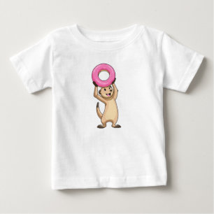 Meerkat with Donut Baby T-Shirt