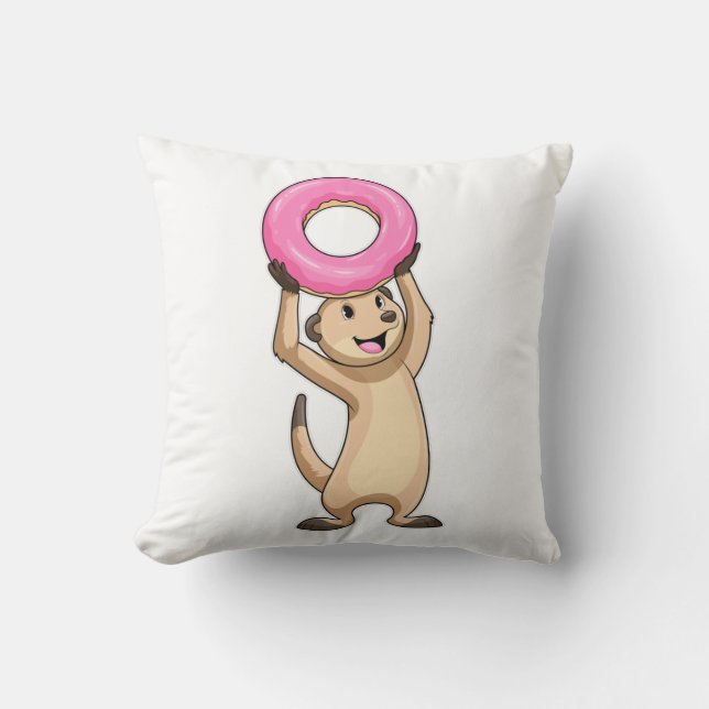Meerkat with Donut Cushion (Front)