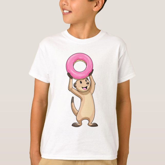 Meerkat with Donut T-Shirt (Front)