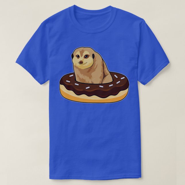 Meerkat with Doughnut 1 T-Shirt (Design Front)