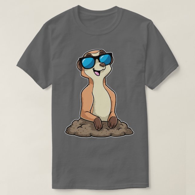 Meerkat with Glasses 2 T-Shirt (Design Front)