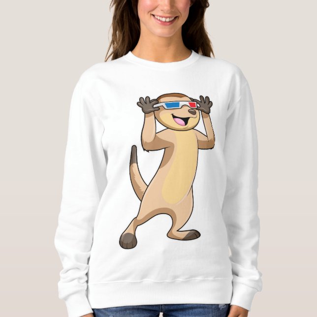 Meerkat with Glasses Sweatshirt (Front)