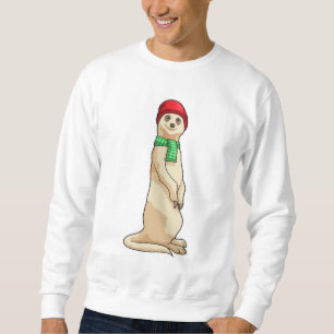 Meerkat with Hat and Scarf Sweatshirt