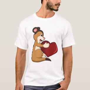 Meerkat with Heart T-Shirt