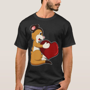 Meerkat with Heart T-Shirt