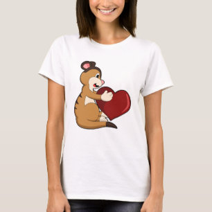 Meerkat with Heart T-Shirt
