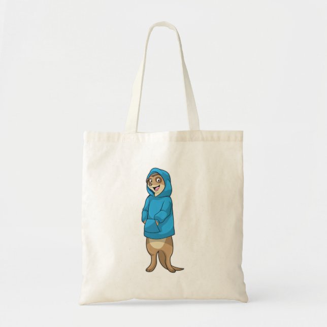 Meerkat with Hoodie Tote Bag (Front)