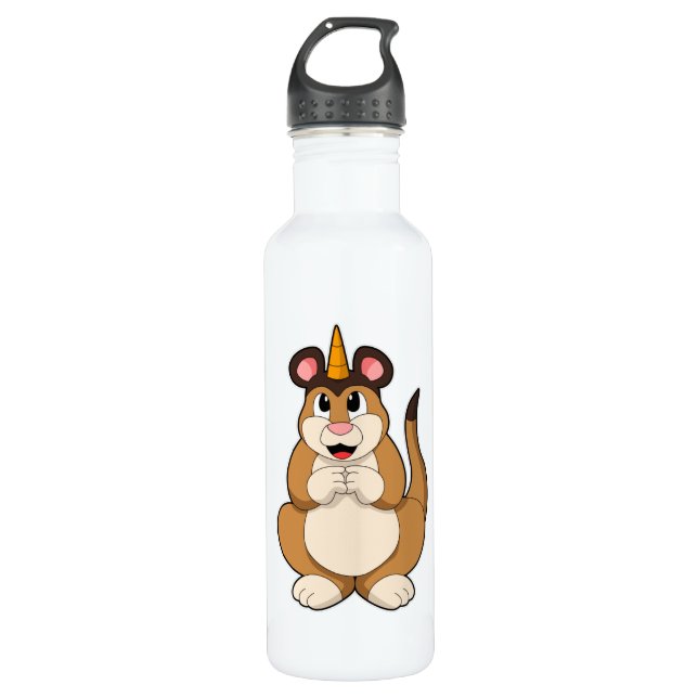 Meerkat with Horn 710 Ml Water Bottle (Front)