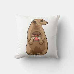 Meerkat with Muffin Cushion