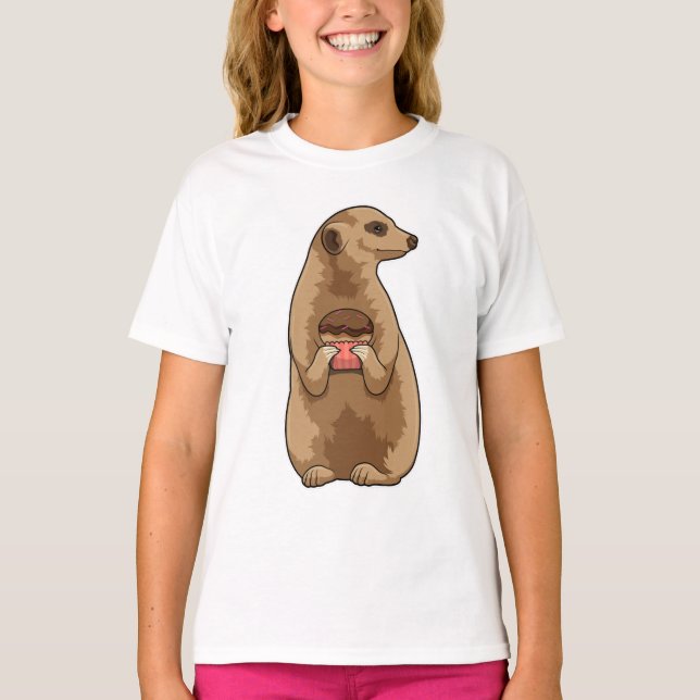 Meerkat with Muffin T-Shirt (Front)