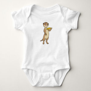 Meerkat with Pizza Baby Bodysuit
