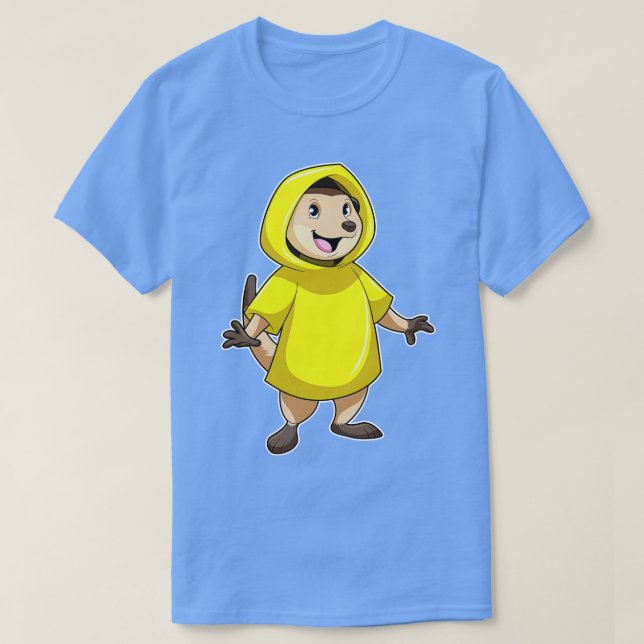 Meerkat with Raincoat T-Shirt (Design Front)