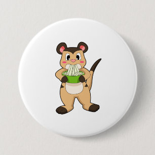 Meerkat with Ramen 7.5 Cm Round Badge