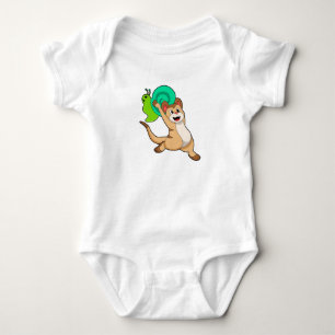 Meerkat with Snail.PNG Baby Bodysuit