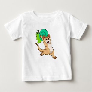 Meerkat with Snail.PNG Baby T-Shirt