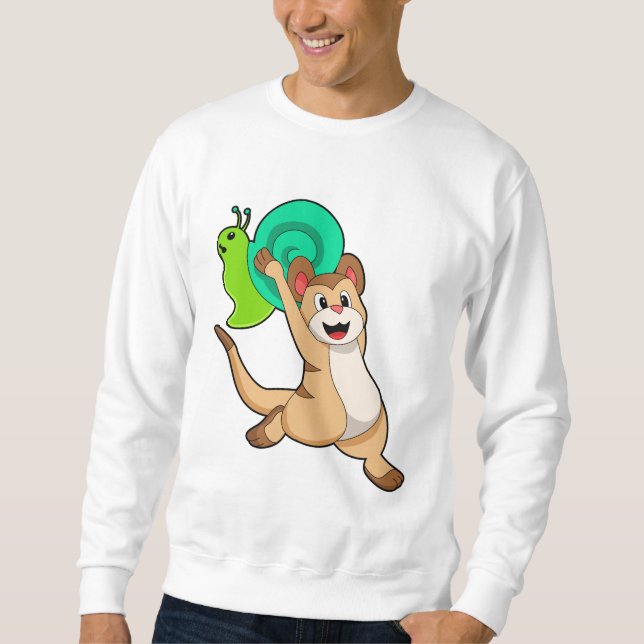Meerkat with Snail.PNG Sweatshirt (Front)