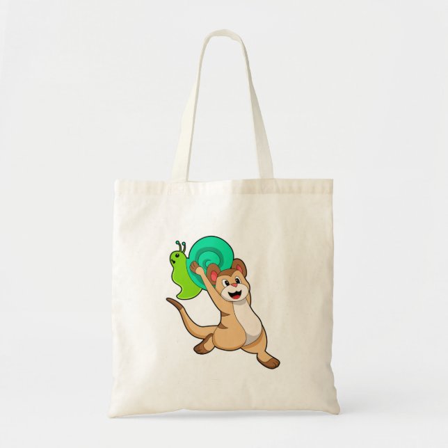 Meerkat with Snail.PNG Tote Bag (Front)