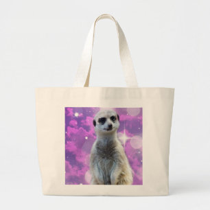 Meerkat With Sparkle, Large Tote Bag