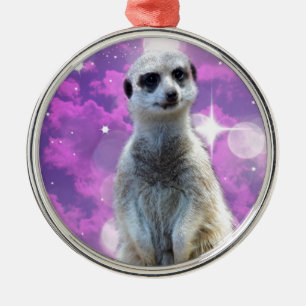 Meerkat With Sparkle, Metal Tree Decoration