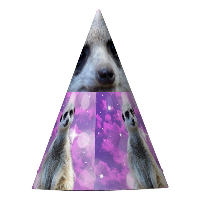 Meerkat With Sparkle, Party Hat (Front)