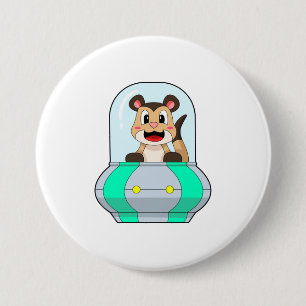 Meerkat with Submarine 7.5 Cm Round Badge