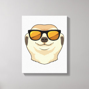 Meerkat with Sunglasses Canvas Print
