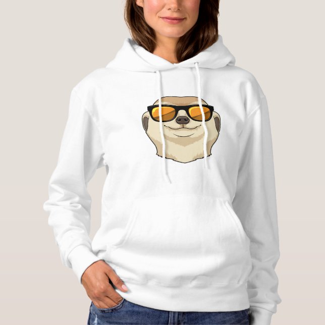 Meerkat with Sunglasses Hoodie (Front)