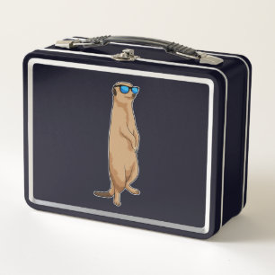 Meerkat with Sunglasses Metal Lunch Box