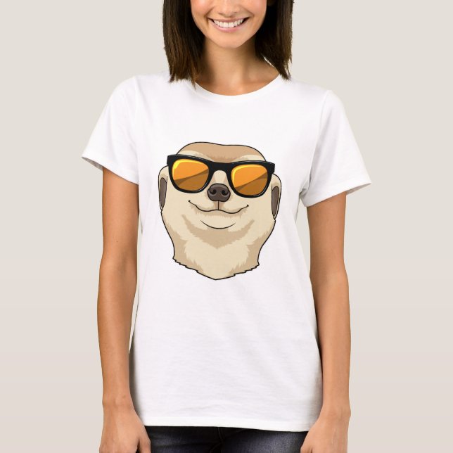 Meerkat with Sunglasses T-Shirt (Front)